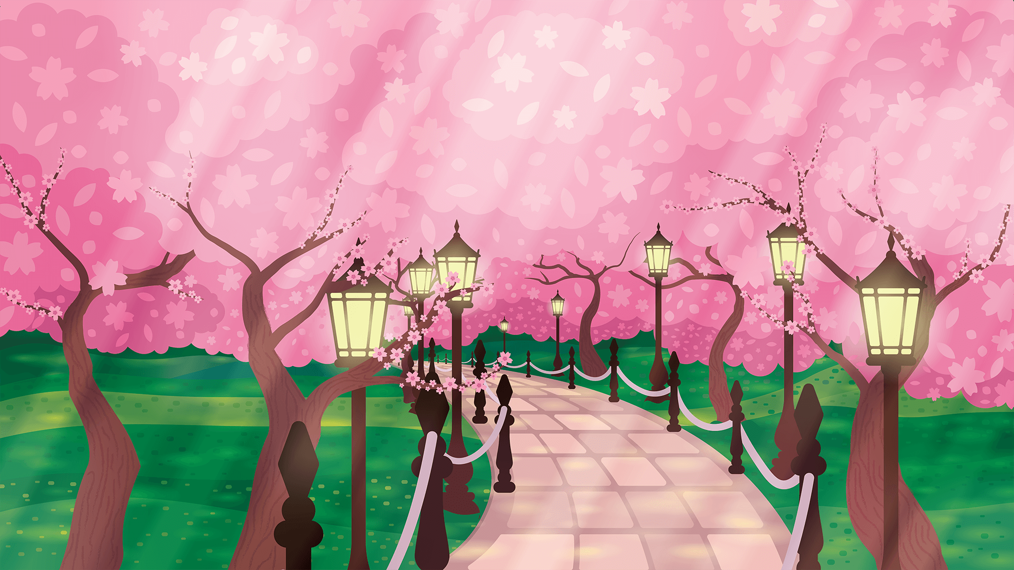 Sakura Blossom Landscape